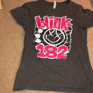 pink & gray Blink-182 Tee